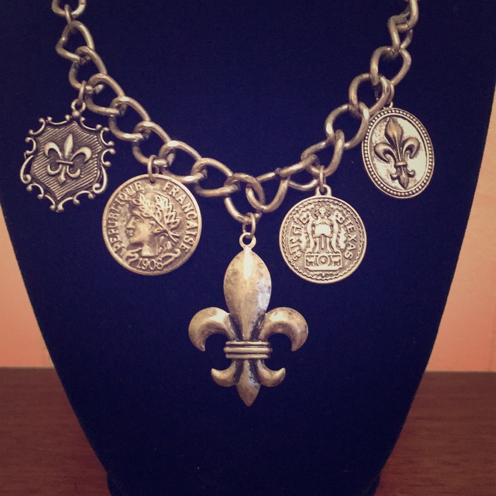 Fleur De Lis charm necklace.